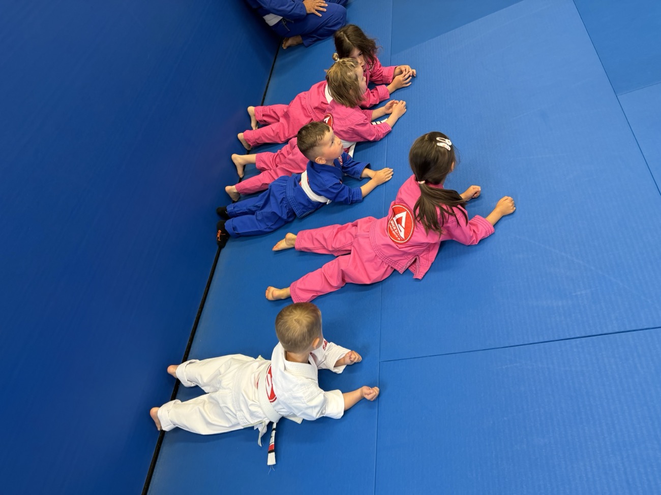 Kids having fun on the mats at Gracie Barra Manotick